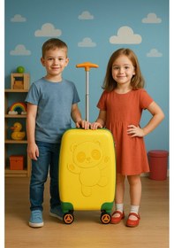 Resim Wexta Wx-414 Disney Serisi Sarı Panda Logo Çocuk Çocuk Valizi Diğer 