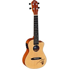 Resim Ortega RU5CE Elektro Concert Ukulele (Natural) 