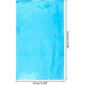 Resim Mufunye Mavi Uzun Yarı Şeffaf Tek Kullanımlık Plastik Yeşil Yosun Şişesi Dövme Ekipmanı Saklama Çantası Dövme Yıkama Şişesi Çantası 250 Adet 