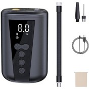 Resim Gajeena St-9612 Elektrikli Top Pompa, Akıllı Basınç Ayarlı, Otomatik Durdurma, 2000mah Batarya, Led Işık, Siyah - Basketbol Futbol Voleybol İçin 