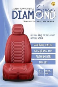 Resim Ford Focus Di Ghia ile Uyumlu Lüx Deri Oto Koltuk Kılıfı Ön Arka Takım Exclusive BORDO 