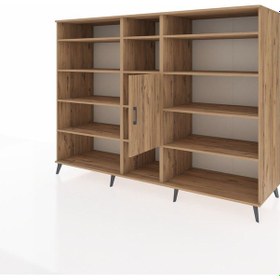 Resim Kronos Dolap 12 Raflı Tek Kapaklı 220x59x163 Çam-çam Çam-çam 