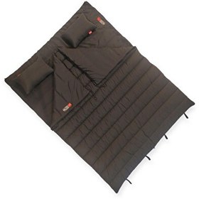 Resim Naturecamp Era 350 -15 Derece Birleşebilir Çift Kişilik Yastıklı Siyah Uyku Tulumu 