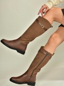 Resim Fox Shoes V654002803 Kahverengi Hakiki Deri Düz Tabanlı Binici Çizmesi 