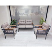 Resim adımshops İnci Balkon-bahçe-kafe Çay Seti Koltuk Oturma Takımı-oturma Grubu 