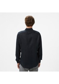 Resim Nauticn Erkek Siyah Classic Fit Gömlek Düz W55101t Siyah 