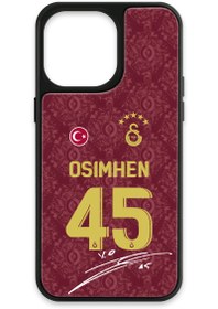 Resim Galatasaray Victor Osimhen 3. Forma İmzalı Cam Telefon Kılıfı - iPhone 14 Pro Max 