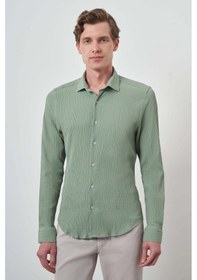 Resim Erkek Mint Yeşili Gofre Trend Desenli Dynamic Fit İtalyan Yaka Gömlek 25ms004023711 Mint Yeşili Mint Yeşili 