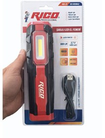 Resim Rico 600 Lümen Şarjlı Mıknatıslı Led Lamba Işıldak Fener 013-rc0043 Rico 3 Renk 