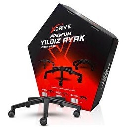 Resim XDrive Premium Siyah Tekerlek ve Kalın Metal Ayak 