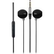 Resim Lenovo Lecoo EH101 3.5mm Jacklı Gümüş Tasarımlı Siyah Kablolu Kulak Içi Mikrofonlu Kulaklık 