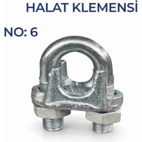 Resim Trend Hause Çelik Halat Klemensi No:6 - Güçlü Halat Bağlantı ve Sabitleme Parçası (5 Adet) 