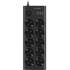 Resim Aksesuarcı Type-C Port Girişli Akım Korumalı 10'lu Priz, 3 Usb, 1 Type-C Giriş, Isıya Dayanıklı, Ftr-14 