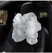 Resim Sones Yay Araba Baş Yastığı Araba Koltuğu Boyun Yastığı Rahat Pamuklu Araba Malzemeleri, Renk: Ayçiçeği Kafalık 