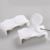 Resim Sanat Fırçası & Marker Temizleme Kabı Çift Kapaklı & Fırça - Su Bazlı Boya, Mürekkep, Pastel Dolumları için Çift Kuyulu Kalem Yıkama Tutucu - Sanatçılar, Hobi Severler ve Stüdyo Malzemeleri için Taşınabilir Kurutma İstasyonu 