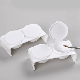 Resim Sanat Fırçası & Marker Temizleme Kabı Çift Kapaklı & Fırça - Su Bazlı Boya, Mürekkep, Pastel Dolumları için Çift Kuyulu Kalem Yıkama Tutucu - Sanatçılar, Hobi Severler ve Stüdyo Malzemeleri için Taşınabilir Kurutma İstasyonu 