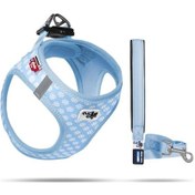 Resim Curli Vest Air-Mesh Köpek Göğüs Tasması Mavi Puantiye Xxxsmall 26 Mavi 