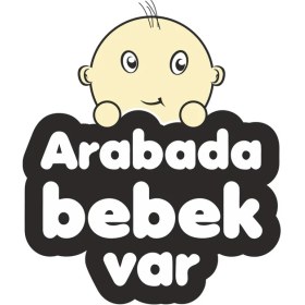 Resim Reysa Tasarım Arabada Bebek Var Sticker 3 10X10 Cmrenkli Sticker 