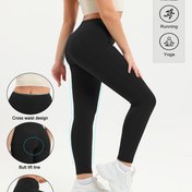 Resim Kadın Yüksek Belli Yoga Pantolonu - Karın Kontrollü Popo Kaldırıcı Tayt, Kaymaz Tutuşlu Egzersiz Pantolonu, Spor Salonu, Koşu, Pilates, Yoga için - Tüm Sezon Fitness Giyim (Makinede Yıkanabilir) - Düz Renk Atletik Tayt, Yoga Pantolonu, Spor Giyim, Makinede Yıkanabilir 