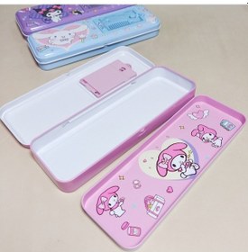 Resim Kawaii Sanrio Kuromi Cinnamoroll Pom Pom Purin My Melody Metal Kalemlik Kalem Kutusu pembe 