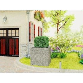 Resim Nuano Consept Kübik Serisi Köşeli Saksı Koyu Gri 50x50 