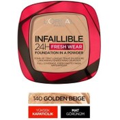 Resim Loreal Paris Infaillible 24h Fresh Wear Pudra Fondöten 140 Golden Beige 