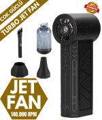 Resim Maybax Mini Turbo Jet Fan Vakumlama & Üfleme 2 In 1 Araç Temizleme Kurutma Mangal Hava Körükleyici 
