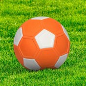 Resim 1 adet Boyut 4 Ark Eğrisi Profesyonel Futbol Topu - Makine Dikişli Turuncu ve Beyaz Altıgen Desen, Rekabetçi Oyunlar için Dayanıklı Dış Mekan Maç Topu, Yüksek Görünürlük Tasarımı, Maç Günü Hazır | Profesyonel Spor Malzemeleri | Dayanıklı Futbol 