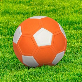 Resim 1 adet Boyut 4 Ark Eğrisi Profesyonel Futbol Topu - Makine Dikişli Turuncu ve Beyaz Altıgen Desen, Rekabetçi Oyunlar için Dayanıklı Dış Mekan Maç Topu, Yüksek Görünürlük Tasarımı, Maç Günü Hazır | Profesyonel Spor Malzemeleri | Dayanıklı Futbol 