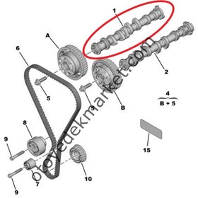 Resim Citroen Cactus (2014-2020) 1.2 Turbo Benzinli Emme Eksantrik Mili (Orijinal) 