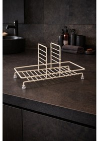 Resim Karteya Kare Premium Metal Sıvı Sabunluk Standı 250 Ml Ve 500 Ml Uyumlu Sadece Stand Krem 