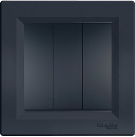 Resim Schneider Asfora Plus Antrasit Üçlü Anahtar Çerçeveli - EPH210017 