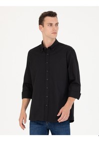Resim Pierre Cardin Erkek Siyah Desenli Gömlek 50276553-vr046 Siyah 
