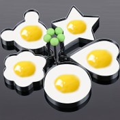 Resim 5'li Paslanmaz Çelik Yumurta Halka Kalıpları, Non-Stick Yumurta Pişirme Aletleri, RV Mutfak Aksesuarları, Ücretsiz Yumurta Şekillendirme Kalıpları Pancake ve Omletler için 