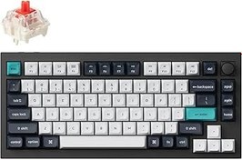 Resim Keychron Q1 Max Hotswap Kablosuz Mekanik Klavye | RGB | Alüminyum Çerçeve | Karbon Siyahı | Topuzlu | Gateron Jüpiter Kırmızısı|% 75 Düzen (84 Tuş)|Windows Mac OS (Q1M-M1) 