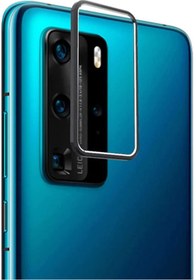 Resim Microcase Huawei P40 Pro Kamera Lens Koruma Halkası - Açık Tasarım - Siyah 