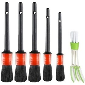 Resim Araba Temizlik Detay Fırçası 5+1 Set - 9082682774241do 