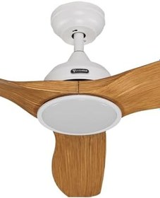 Resim Dicle Beyaz Motorlu Krem Rengi Kanatlı Aydınlatmalı Uzaktan Kumandalı 132cm Tavan Vantilatörü 