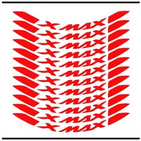 Resim Yamaha Xmax Jant Şeridi Parlak Kırmızı 