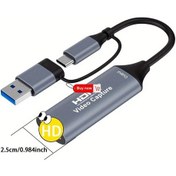 Resim Elmpaly 4k Usb-c Video Yakalama Kartı 1080p 60fps Hd Ses Girişli Plug And Play 