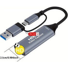 Resim Elmpaly 4k Usb-c Video Yakalama Kartı 1080p 60fps Hd Ses Girişli Plug And Play 