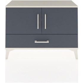 Resim Arges Şifonyer 2 Raflı Tek Çekmeceli 2 Kapaklı 88x30x64 Aytaşı-antrasit Aytası 