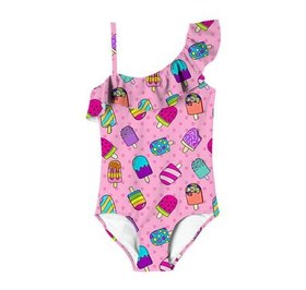 Resim Slipstop Frutti Swimsuit Çocuk Mayo Pembe 