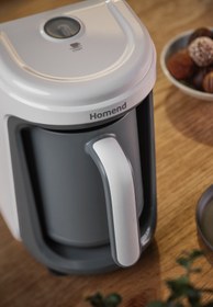 Resim HOMEND Pottoman 1830h 5 Fincan Kapasiteli Bol Köpüklü Türk Kahve Makinesi Bulut Kremi 