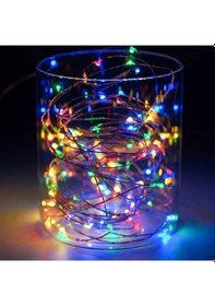 Resim Greyder Gd968 Şerit Pilli Aydınlatma 10 Metre 100 Adet Rgb Peri Led Çok Renkli 