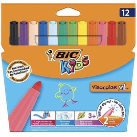 Resim Bic Keçeli Boya Kalemi Visa XL Jumbo 12 Lİ 8922231 