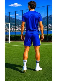 Resim Alexandergardi Erkek Futbol Ve Antreman Şortu Mavi - Beyaz 