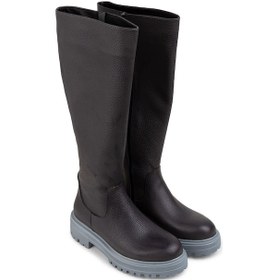 Resim Deery Hakiki Deri Gri Kadın Çizme - 01807zgrıe01 Gri 