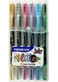 Resim Jel Kalem Pensan Jely Glıtter Simli 1.0mm.6 Renk Set 2800/6 