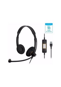 Resim Sennheiser Sc 60 Usb Ml Duo Kablolu Uc Kulak Üstü Kulaklık 